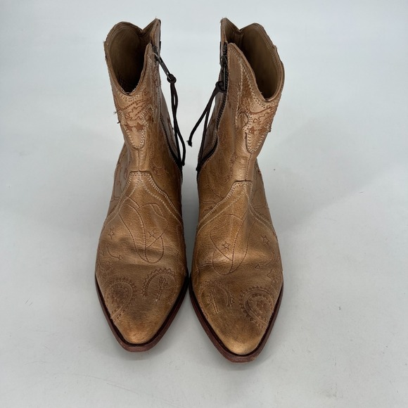 Free People Frontier Doodle Boots Womens 7.5 Western Rodeo Country Embroidered - Picture 3 of 15